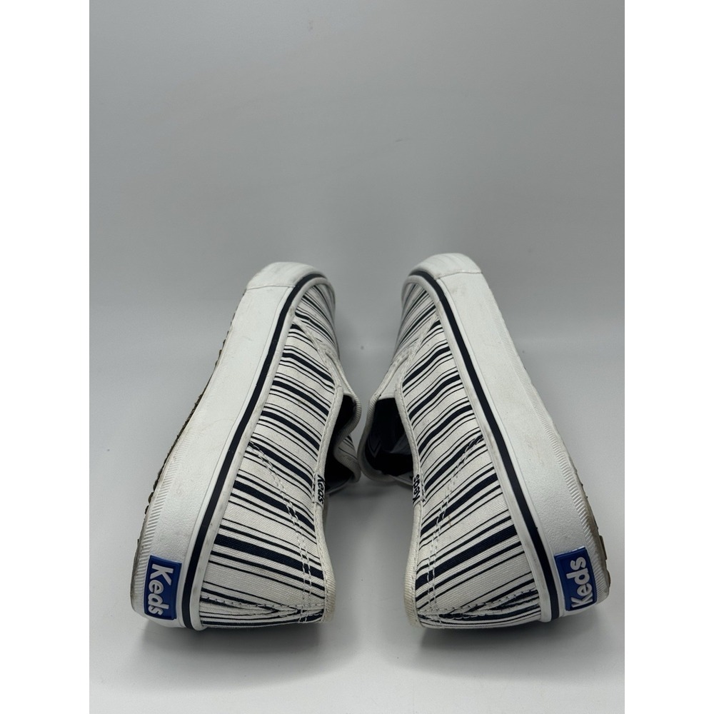 Keds Women's Double Decker White/ Navy Stripe Casual Slip On Shoes Sz 8.5 - Picture 5 of 11